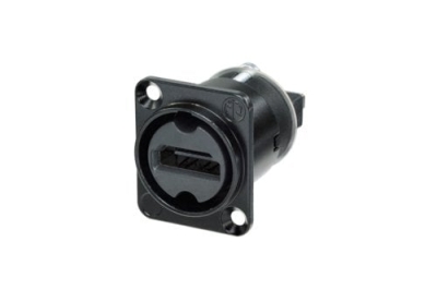 Neutrik NAHDMI-W-B HDMI feedthrough adapter siyah D-shape housing - 1