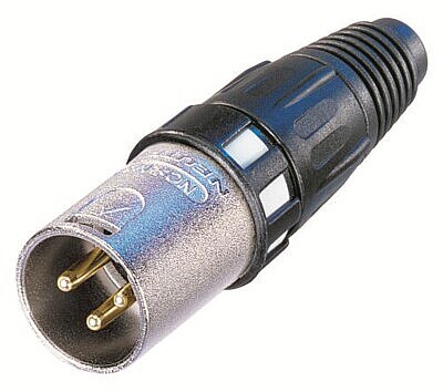 Neutrik NC3MXCC 3 Kutuplu RF Korumalı Erkek XLR Konnektör (Altın Fiş) - 1