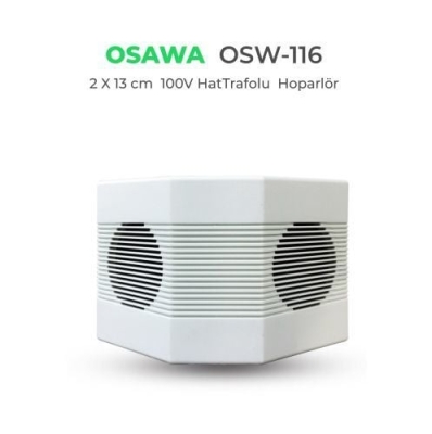 Osawa OSW-116 BEYAZ Çift Yönlü Hat Trafolu 100V Duvar Hoparlörü - 1