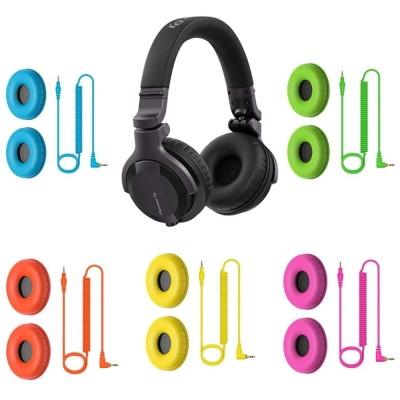 Pioneer DJ HDJ-CUE1 DJ Kulaklığı + Pioneer HC-CP08 Kulaklık Pad ve Kablo - 1