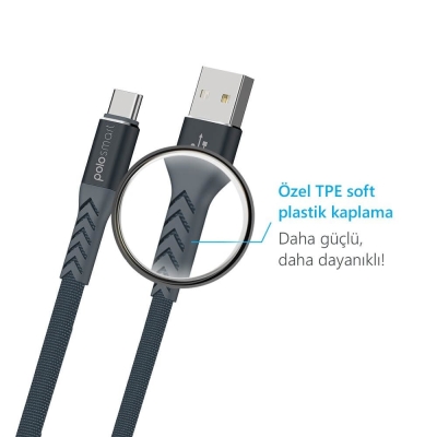 Larkin PSM23 Type-C Hızlı Şarj ve Data Kablosu - 2