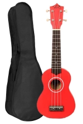 Puka Pk-10 Soprano Ukulele Kırmızı (KILIF HEDİYE) - Puka