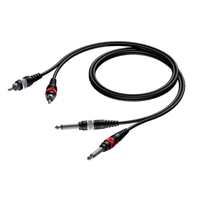Purecon 2x RCA - 2x Mono Jack Kablo 3 Metre - 2