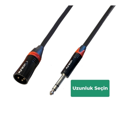 Purecon XLR - TRS Balanslı Amfi Ses Sistemi Hoparlör Kablosu - 1