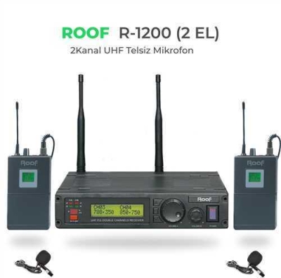 Roof R-1200 Y-Y UHF DİGİTAL TEK KANAL YAKA - YAKA MİKROFONU - 1