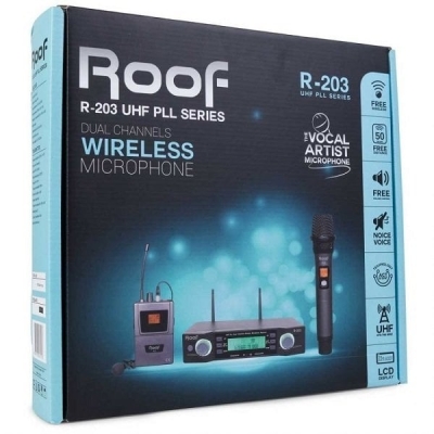 Roof R-203EE Dijital UHF Çift EL Telsiz Kablosuz Mikrofon - 3