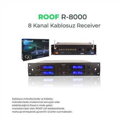 Roof R-8000 8 KANAL MİKROFON ALICILI RECEIVER - 1