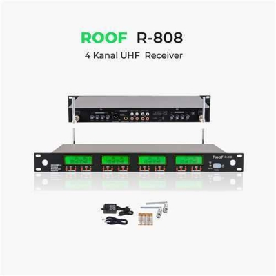 Roof R-808 8 Kanal UHF Kablosuz Mikrofon Alıcısı - 1