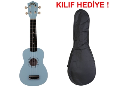 Rosa RU002-BL Soprano Ukulele Mavi (Kılıf Hediye) - 1