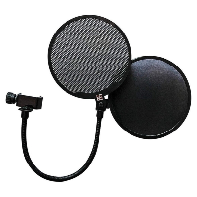 SE Electronics Dual Pop Filter - Metal ve Bez - 1
