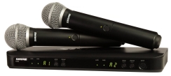 Shure BLX288E/PG58 Dijital Çift EL Telsiz Kablosuz Mikrofon - 1