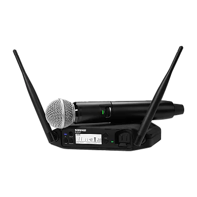 Shure GLXD24+/SM58 Çift Bantlı Dijital Kablosuz El Mikrofonu Sistemi - 1