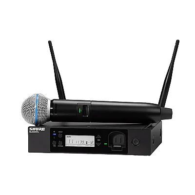 Shure GLXD24R+/B58-Z3 Çift Bantlı Dijital Kablosuz Rack El Mikrofonu Sistemi - 1