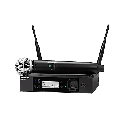 Shure GLXD24R+/SM58-Z3 Çift Bantlı Dijital Kablosuz Rack El Mikrofonu Sistemi - 1