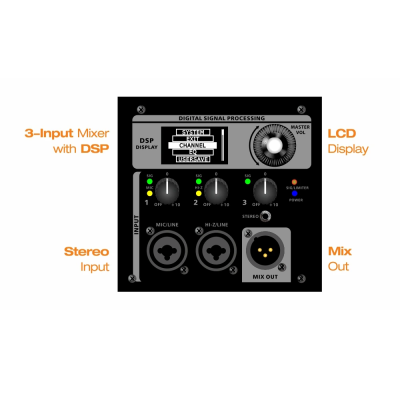 Topp Pro KSHD15A 15'' 2 Yollu DSP Aktif Kabin Hoparlör - 4