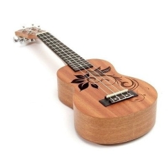 Violet NK-21 Ahşap Kuş ve Çiçek Desenli Soprano Ukulele - 3