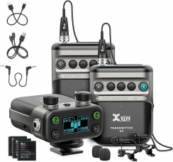 Xvive U5T2 DSLR Kamera Kablosuz İkili Yaka Mikrofon Seti - Xvive