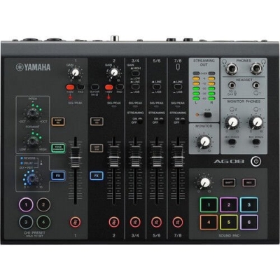 Yamaha AG08 8 Kanal USB Mikser (Siyah) - 3
